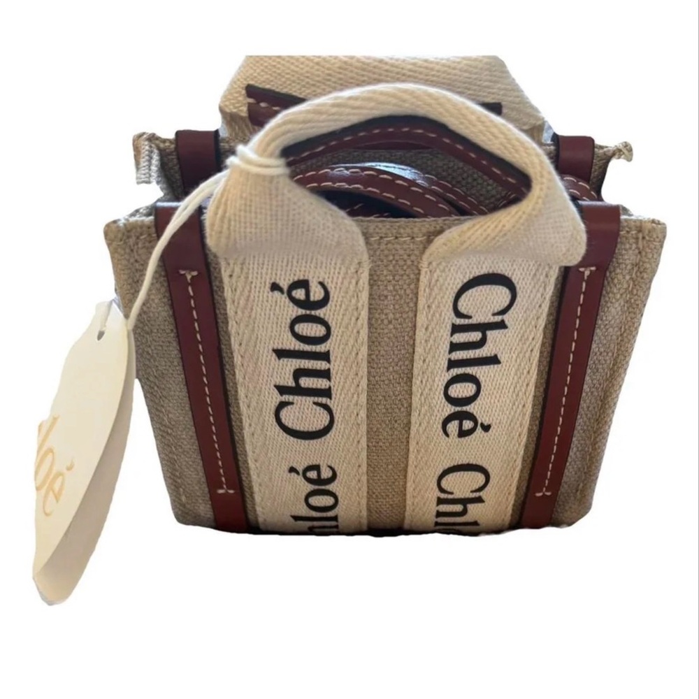 Chloe Beige and Brown Crossbody Bag